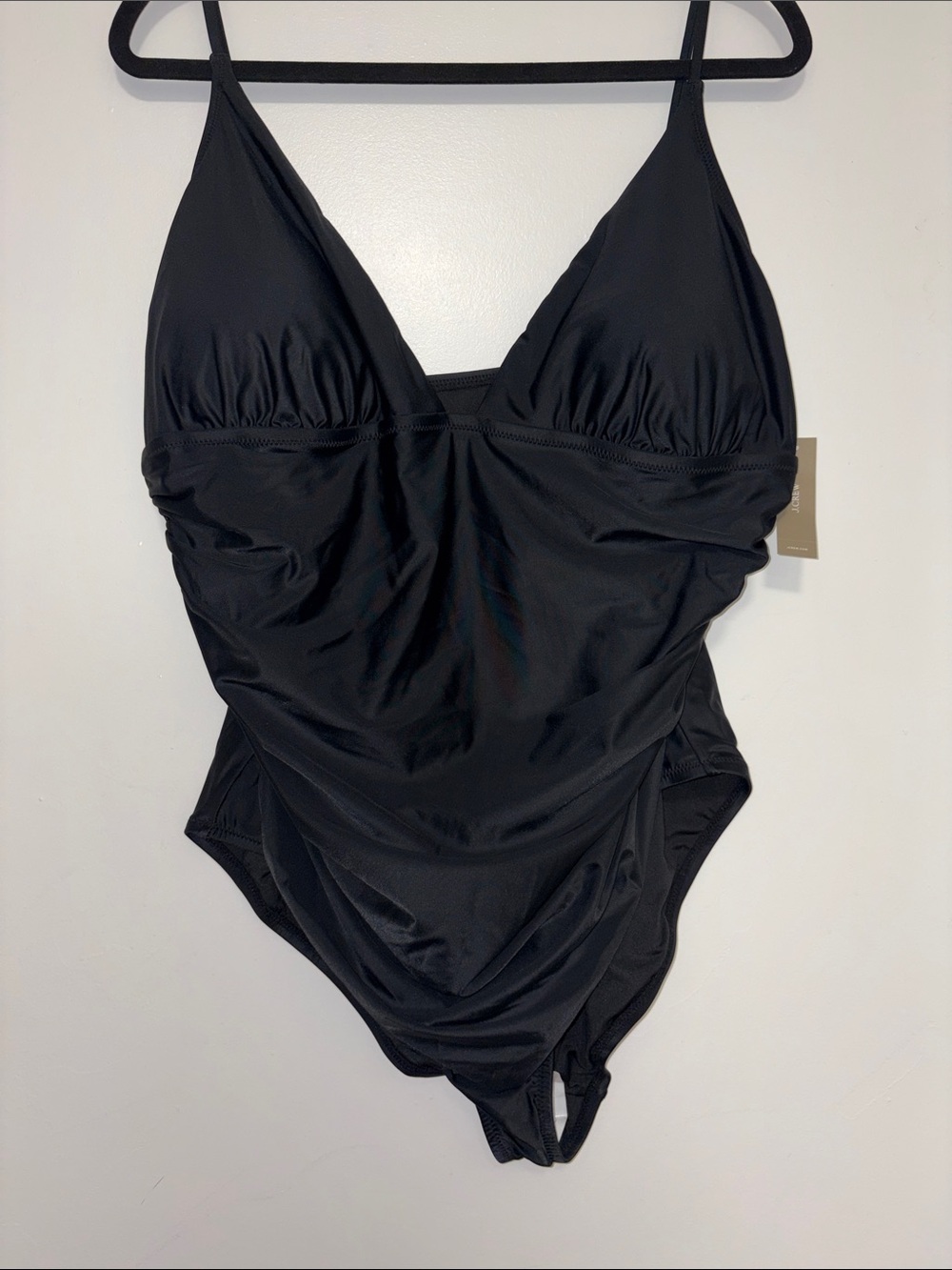 J. Crew Long-torso ruched plunge one-piece size 22 NWT - Picture 3 of 8